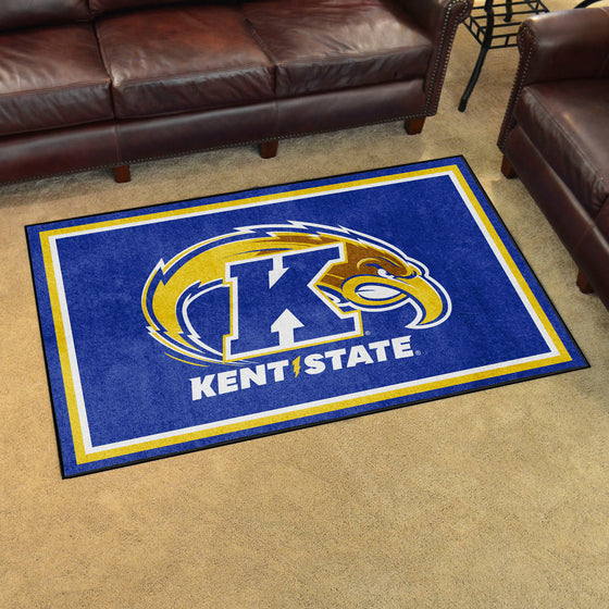 Kent State Golden Flashes 4ft. x 6ft. Plush Area Rug