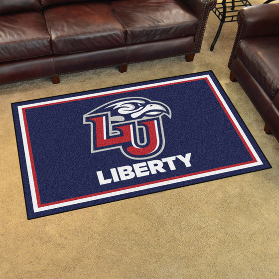 Liberty Flames 4ft. x 6ft. Plush Area Rug