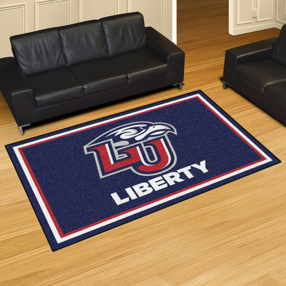 Liberty Flames 5ft. x 8 ft. Plush Area Rug