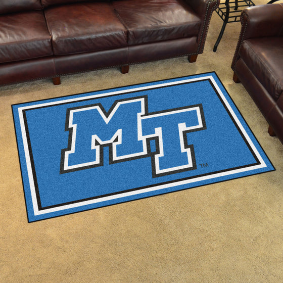 Middle Tennessee Blue Raiders 4ft. x 6ft. Plush Area Rug