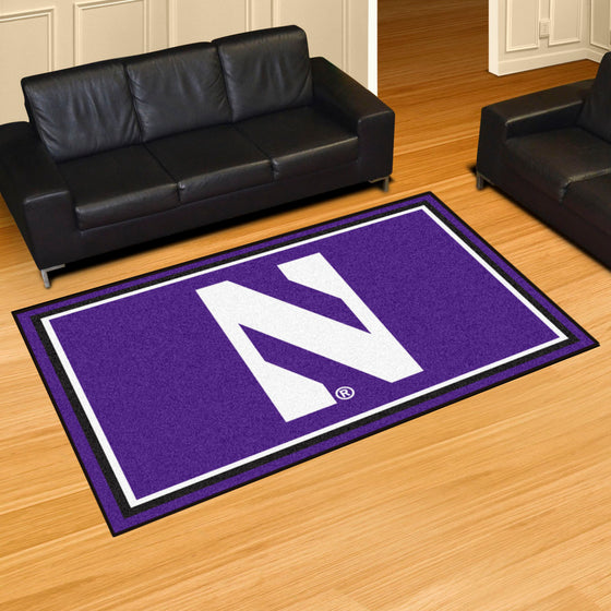 Northwestern Wildcats 5ft. x 8 ft. Plush Area Rug