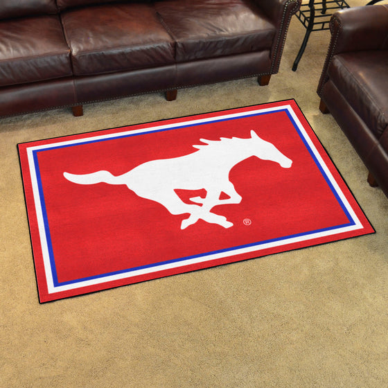 SMU Mustangs 4ft. x 6ft. Plush Area Rug