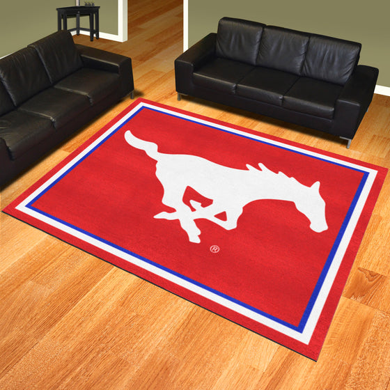 SMU Mustangs 8ft. x 10 ft. Plush Area Rug