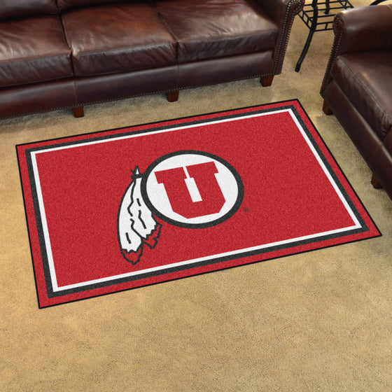 Utah Utes 4ft. x 6ft. Plush Area Rug