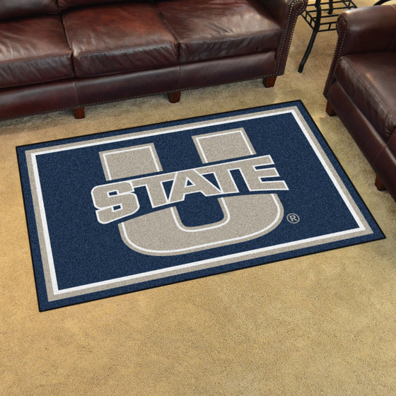 Utah State Aggies 4ft. x 6ft. Plush Area Rug