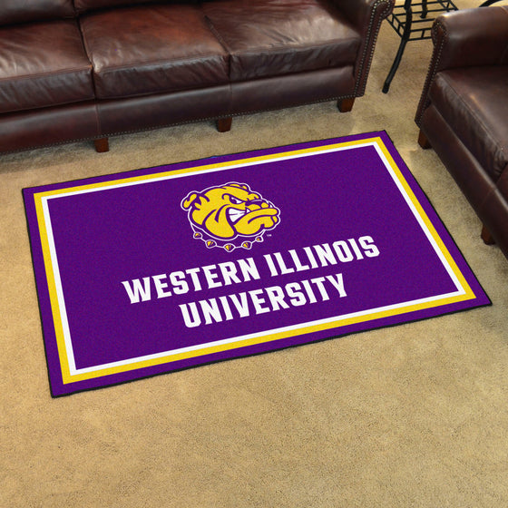 Western Illinois Leathernecks 4ft. x 6ft. Plush Area Rug