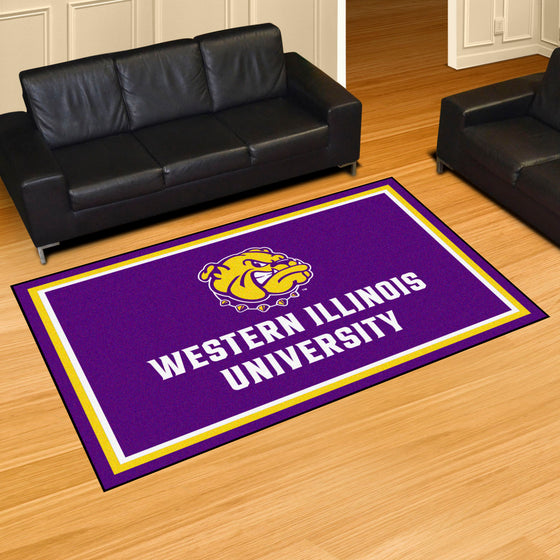 Western Illinois Leathernecks 5ft. x 8 ft. Plush Area Rug