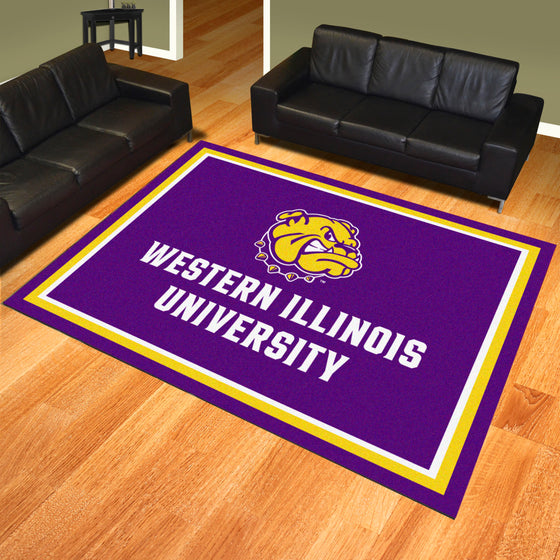 Western Illinois Leathernecks 8ft. x 10 ft. Plush Area Rug