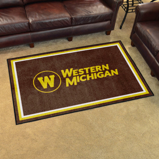 Western Michigan Broncos 4ft. x 6ft. Plush Area Rug