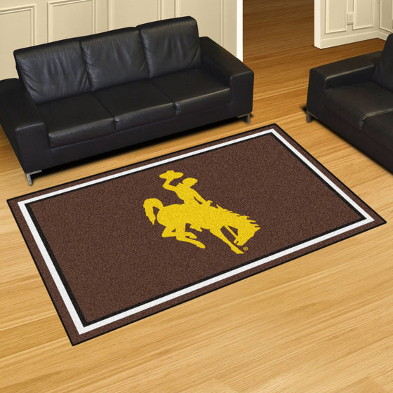 Wyoming Cowboys 5ft. x 8 ft. Plush Area Rug