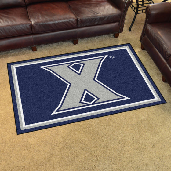 Xavier Musketeers 4ft. x 6ft. Plush Area Rug