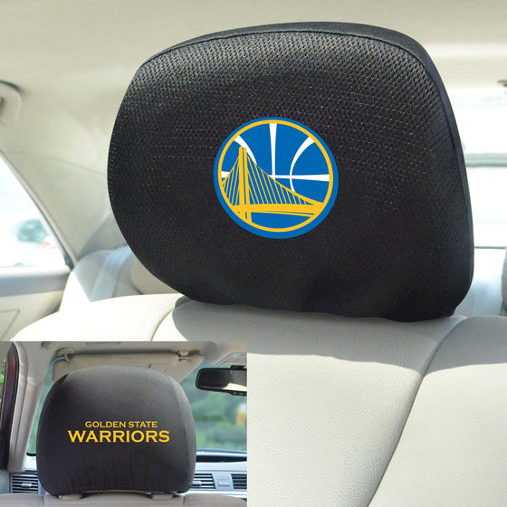 Golden State Warriors Embroidered Head Rest Cover Set - 2 Pieces