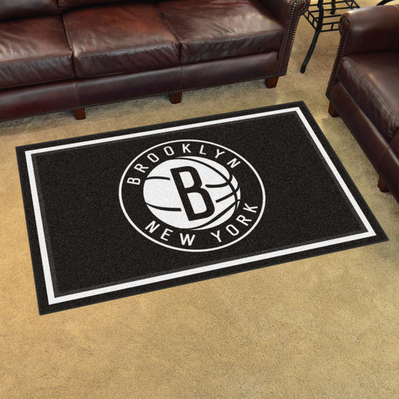 Brooklyn Nets 4ft. x 6ft. Plush Area Rug