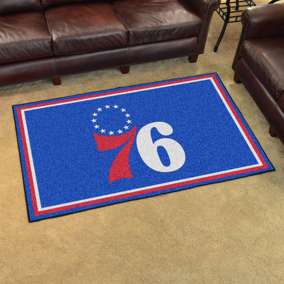 Philadelphia 76ers 4ft. x 6ft. Plush Area Rug