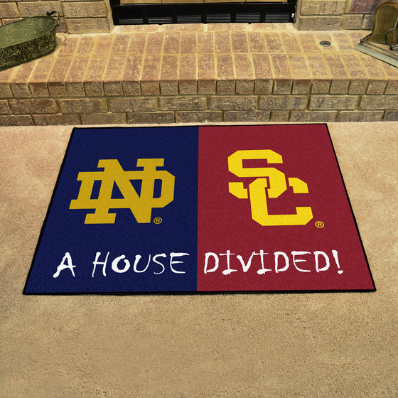 House Divided - Notre Dame / Southern Cal House Divided House Divided Rug - 34 in. x 42.5 in.