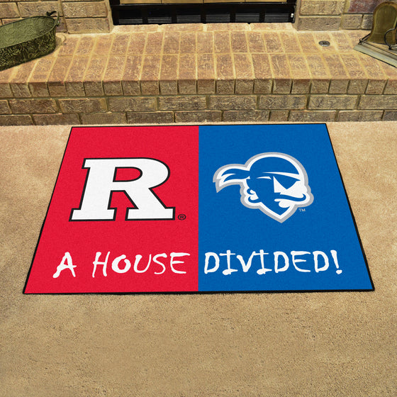 House Divided - Rutgers / Seton Hall House Divided House Divided Rug - 34 in. x 42.5 in.