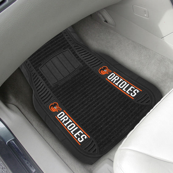 Baltimore Orioles 2 Piece Deluxe Car Mat Set