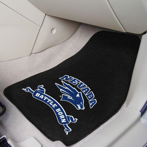 Nevada Wolfpack Front Carpet Car Mat Set - 2 Pieces, "Battle Born"