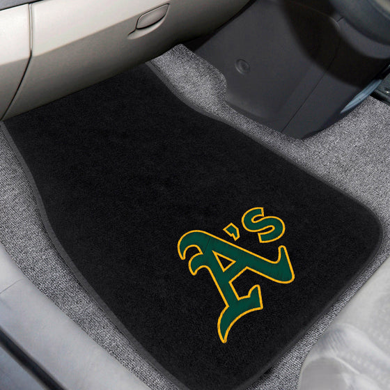Oakland Athletics Embroidered Car Mat Set - 2 Pieces