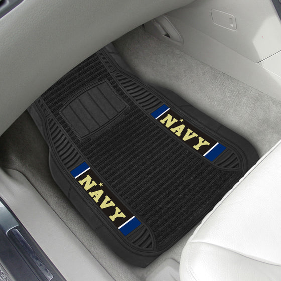 Naval Academy 2 Piece Deluxe Car Mat Set