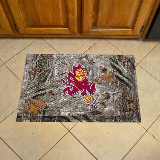 Arizona State Sun Devils Rubber Scraper Door Mat Camo, Sparky Logo