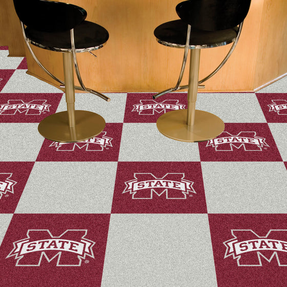 Mississippi State Bulldogs Team Carpet Tiles - 45 Sq Ft.