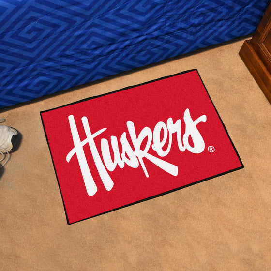 Nebraska Cornhuskers Starter Mat Accent Rug - 19in. x 30in., "Huskers"