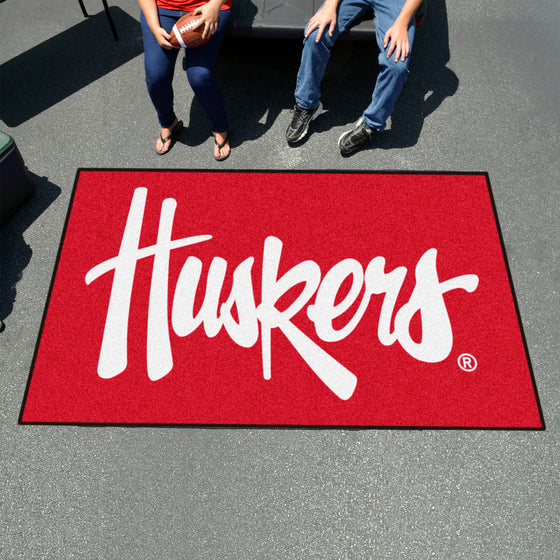 Nebraska Cornhuskers Ulti-Mat Rug - 5ft. x 8ft., "Huskers"