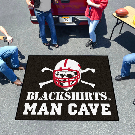 Nebraska Cornhuskers Man Cave Tailgater Rug - 5ft. x 6ft., Blackshirts