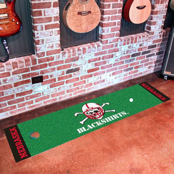 Nebraska Cornhuskers Putting Green Mat - 1.5ft. x 6ft., Blackshirts