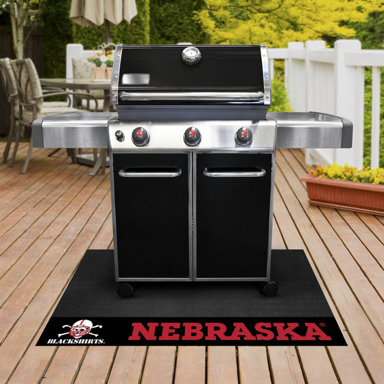 Nebraska Cornhuskers Vinyl Grill Mat - 26in. x 42in., Blackshirts