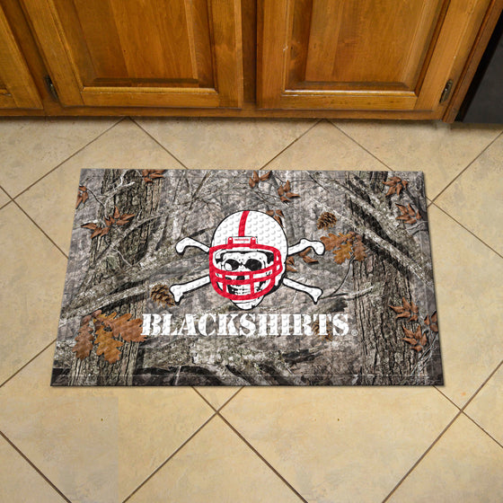 Nebraska Cornhuskers Rubber Scraper Door Mat Camo, Blackshirts