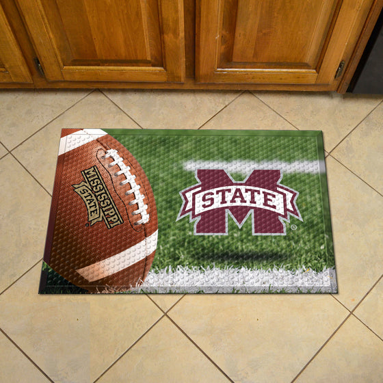 Mississippi State Bulldogs Rubber Scraper Door Mat