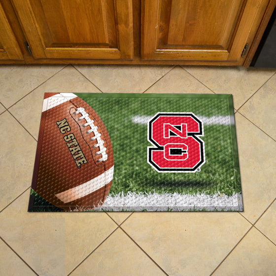 NC State Wolfpack Rubber Scraper Door Mat, NCS Logo