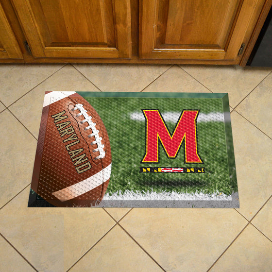 Maryland Terrapins Rubber Scraper Door Mat