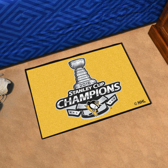 Pittsburgh Penguins Starter Mat Accent Rug - 19in. x 30in., 2016 NHL Stanley Cup Champions