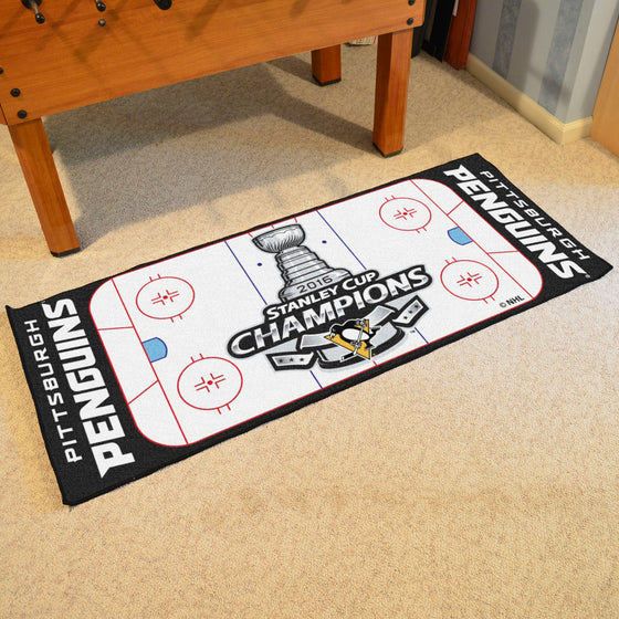 Pittsburgh Penguins Field Runner Mat - 30in. x 72in., 2016 NHL Stanley Cup Champions
