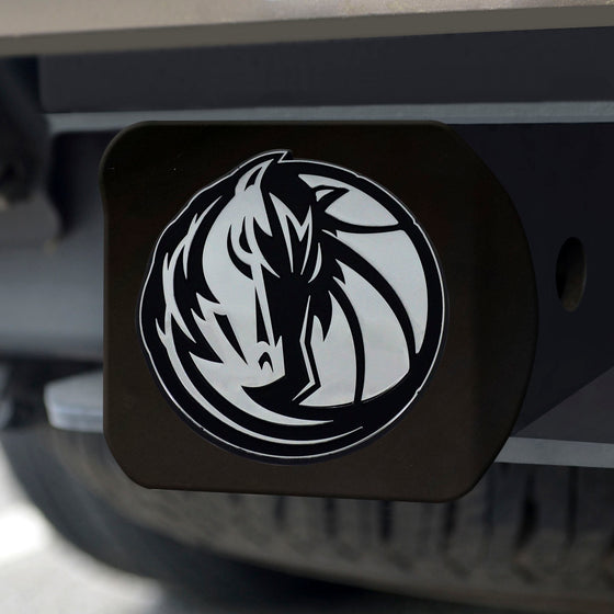 Dallas Mavericks Black Metal Hitch Cover with Metal Chrome 3D Emblem