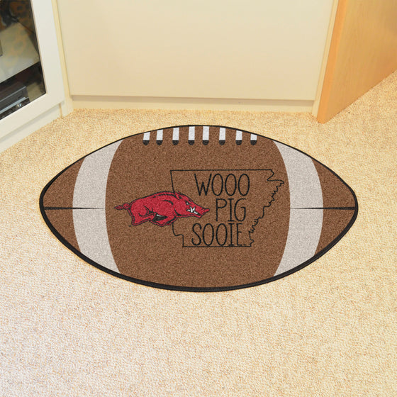 Arkansas Razorbacks Southern Style Football Rug - 20.5in. x 32.5in.