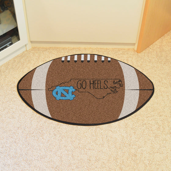 North Carolina Tar Heels Southern Style Football Rug - 20.5in. x 32.5in.