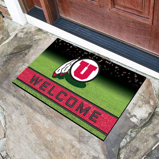 Utah Utes Rubber Door Mat - 18in. x 30in.