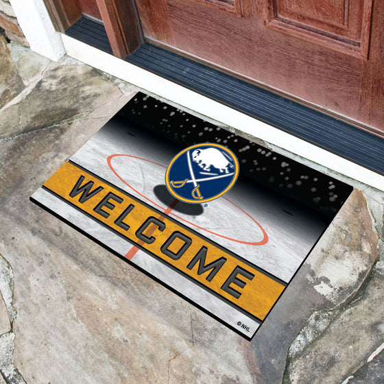 Buffalo Sabres Rubber Door Mat - 18in. x 30in.