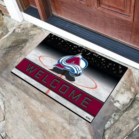 Colorado Avalanche Rubber Door Mat - 18in. x 30in.