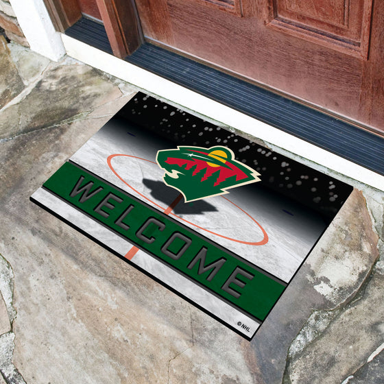 Minnesota Wild Rubber Door Mat - 18in. x 30in.