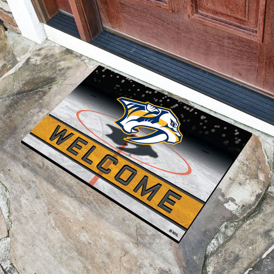 Nashville Predators Rubber Door Mat - 18in. x 30in.