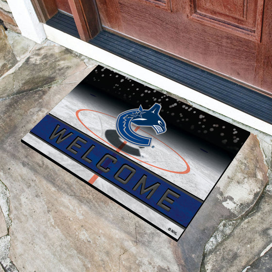 Vancouver Canucks Rubber Door Mat - 18in. x 30in.