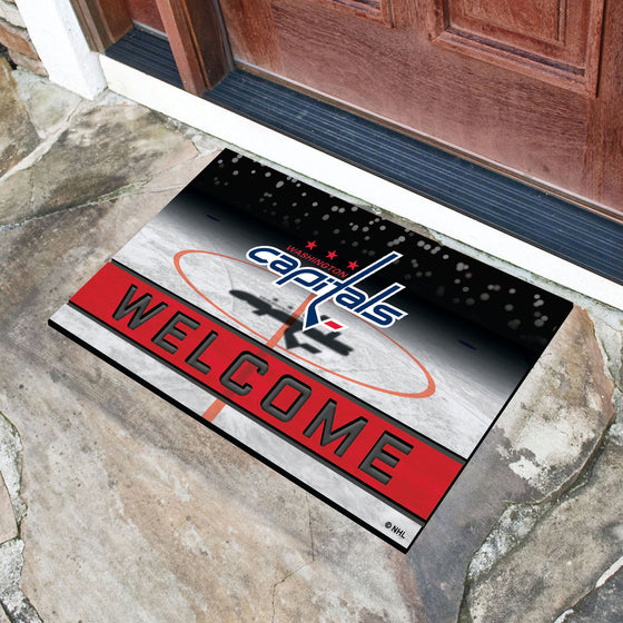 Washington Capitals Rubber Door Mat - 18in. x 30in.