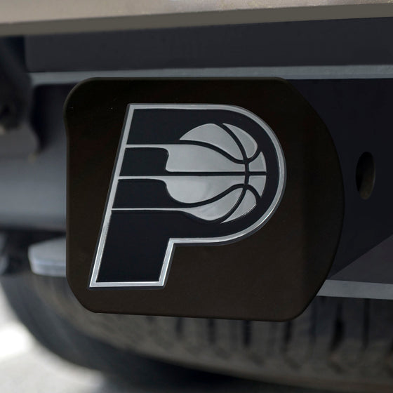Indiana Pacers Black Metal Hitch Cover with Metal Chrome 3D Emblem