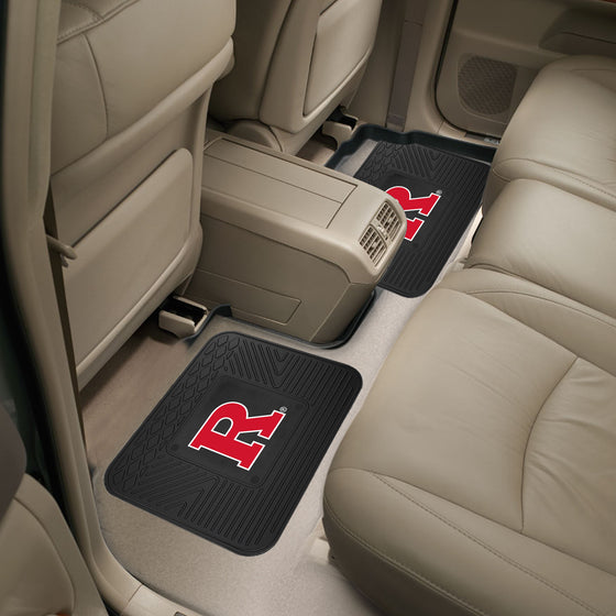 Rutgers Scarlett Knights Back Seat Car Utility Mats - 2 Piece Set