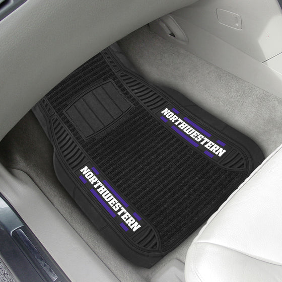 Northwestern Wildcats 2 Piece Deluxe Car Mat Set